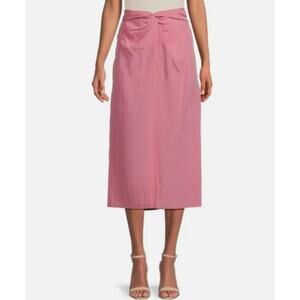 Vince - Pink Ruched Midi Front Slit Midi Skirt - Size Medium NWT